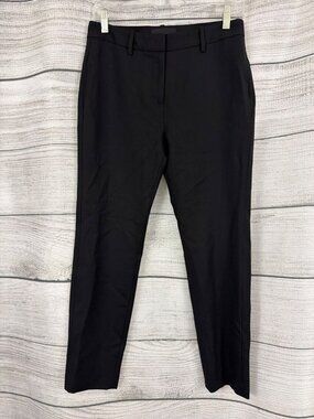 Nili Lotan Black Lino Skinny Cropped Pants Size 0